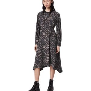 Allsaints , Animal Print sleeve dress